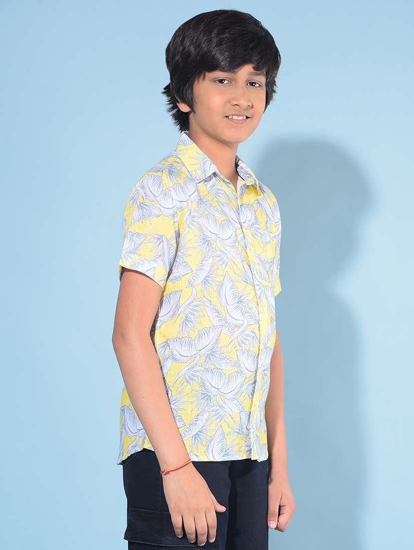 yellow viscose shirt