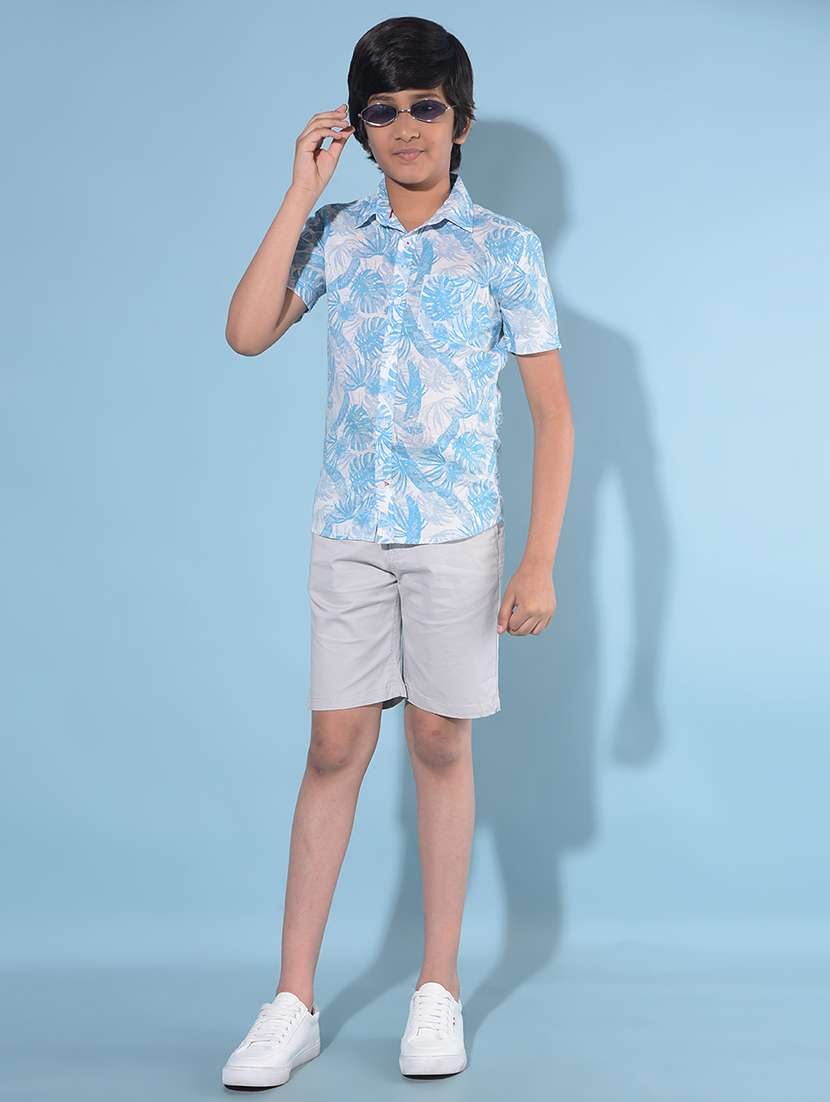 solid white cotton blend shorts - 21142864 -  Standard Image - 3