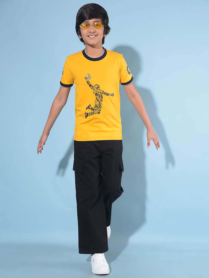 gold cotton t-shirt - 21142869 -  Standard Image - 3