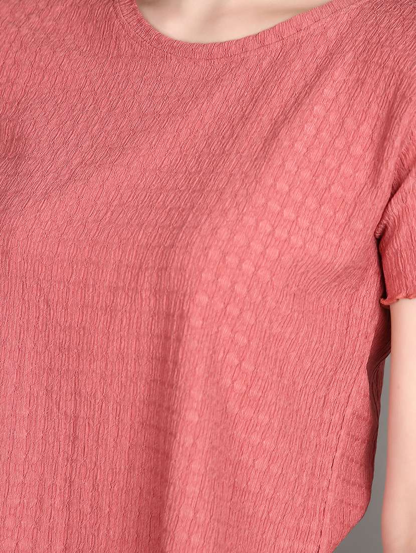 women pink cotton regular t-shirt - 21143162 -  Standard Image - 5