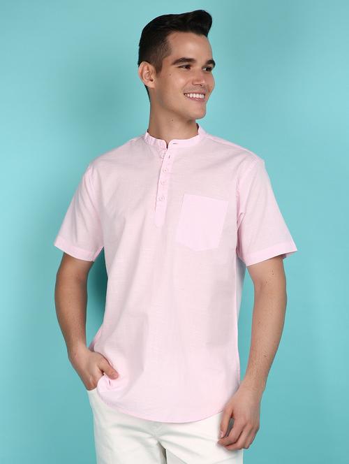 pink cotton casual shirt - 21143403 - Standard Image - 0