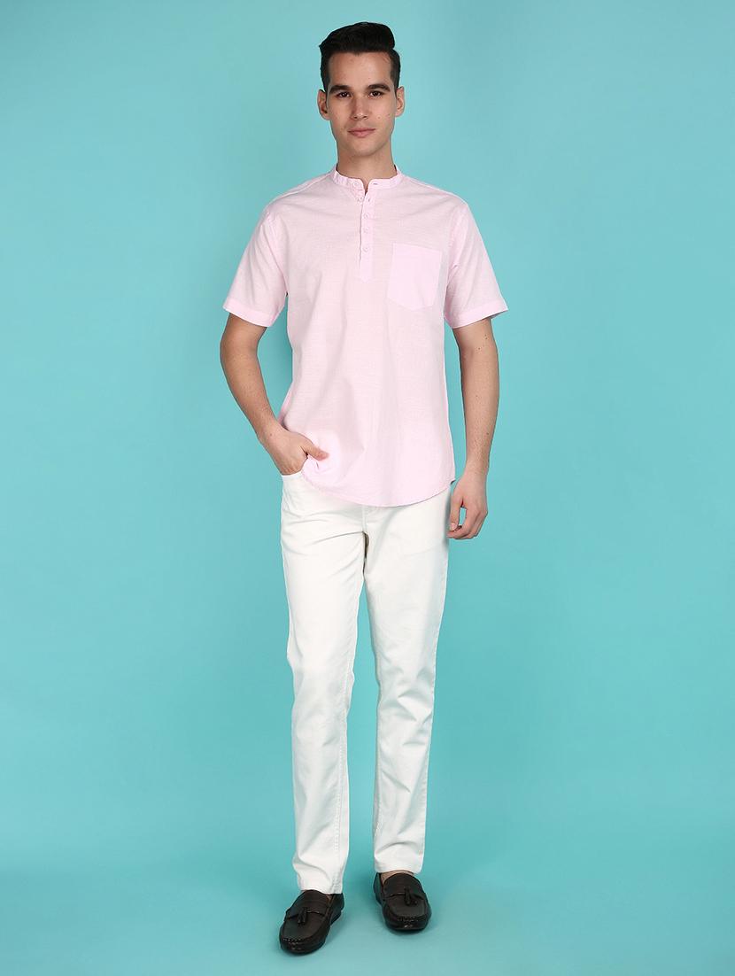 pink cotton casual shirt - 21143403 - Standard Image - 3