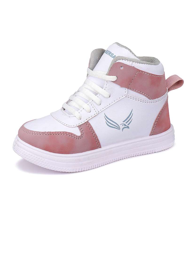 pink lace up snekaer