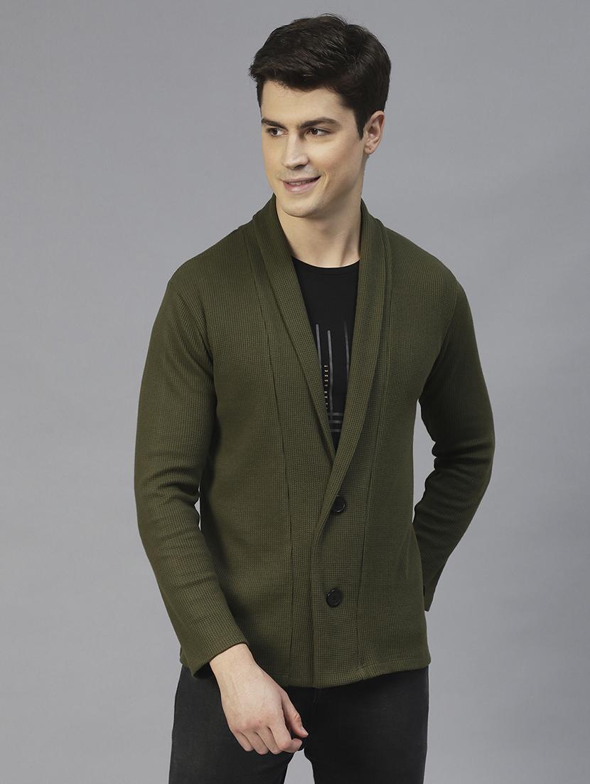 men solid full sleeves cardigan - 21143593 - Zoom Image - 0