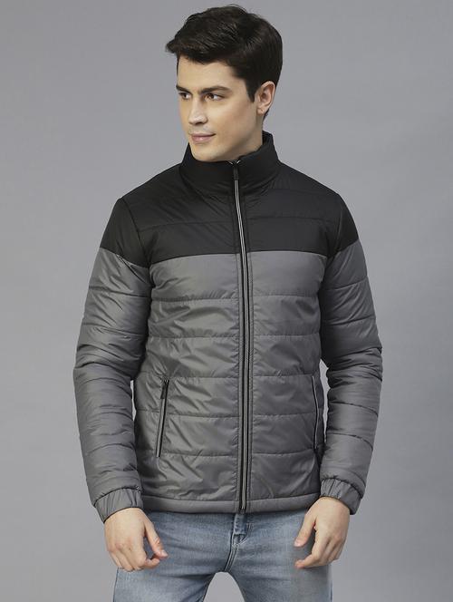 men color block quilted jacket - 21143609 - Standard Image - 0
