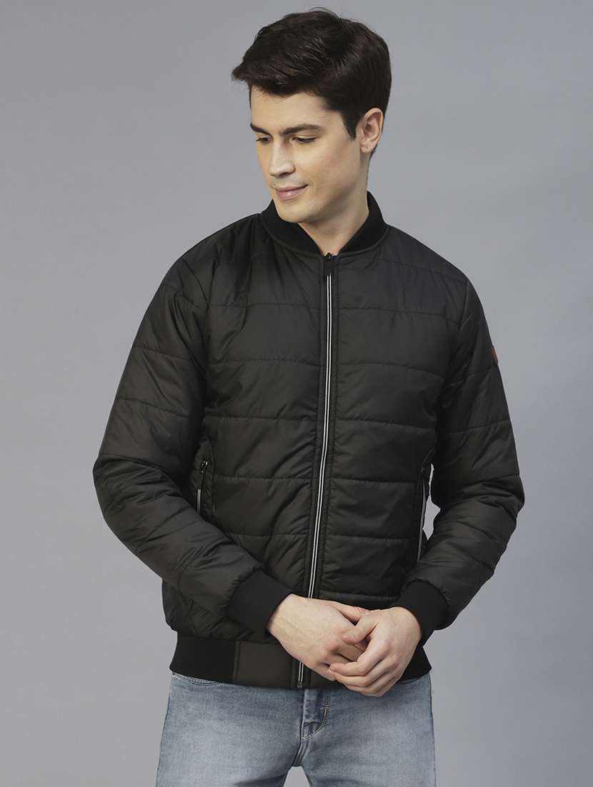 men solid long sleeve quilted jacket - 21143612 - Zoom Image - 0
