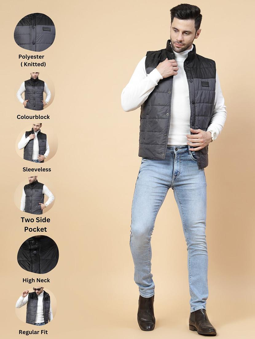 men color block quilted jacket - 21143618 - Standard Image - 5