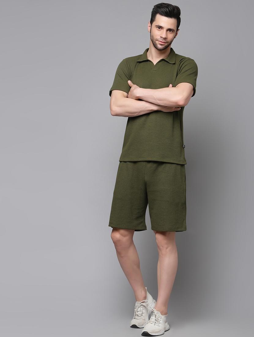 olive cotton blend coord set - 21143648 - Zoom Image - 0