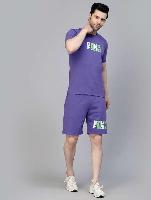 men placement print co-ord set - 21143653 - Standard Image - 0