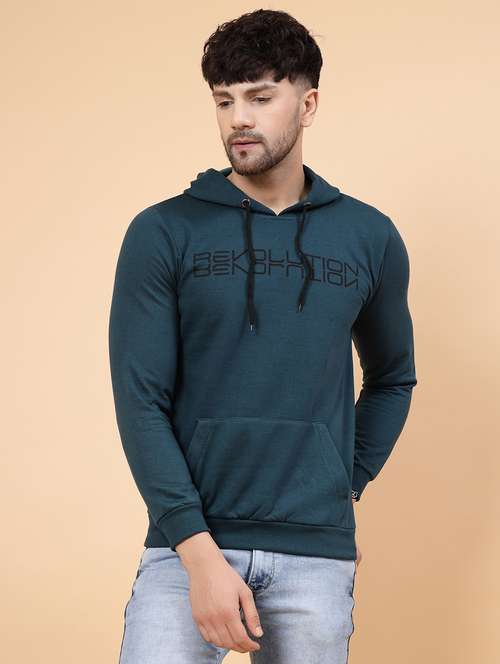 men printed hood neck sweatshirt - 21143692 -  Standard Image - 0