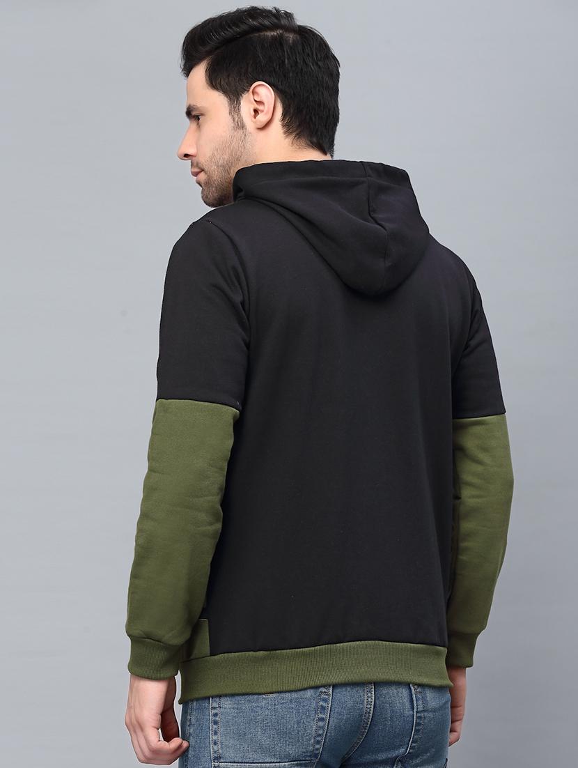 olive fleece color block sweatshirt - 21143712 - Standard Image - 3