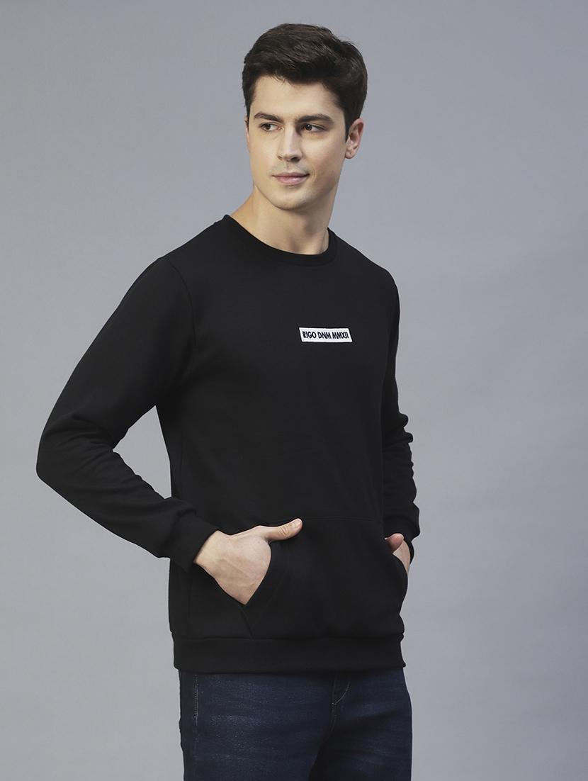 men long sleeves chest print sweatshirt - 21143718 - Standard Image - 3