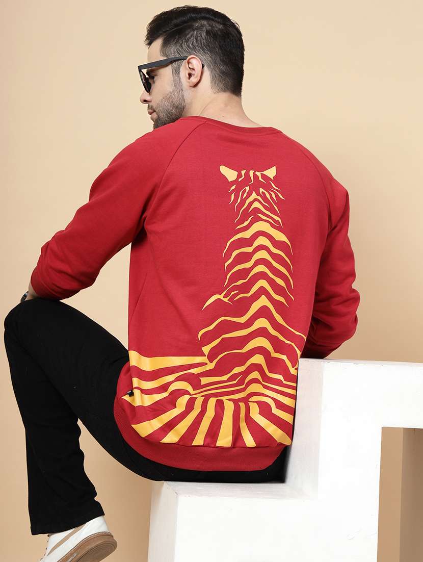 men long sleeves front & back print sweatshirt - 21143723 - Standard Image - 5