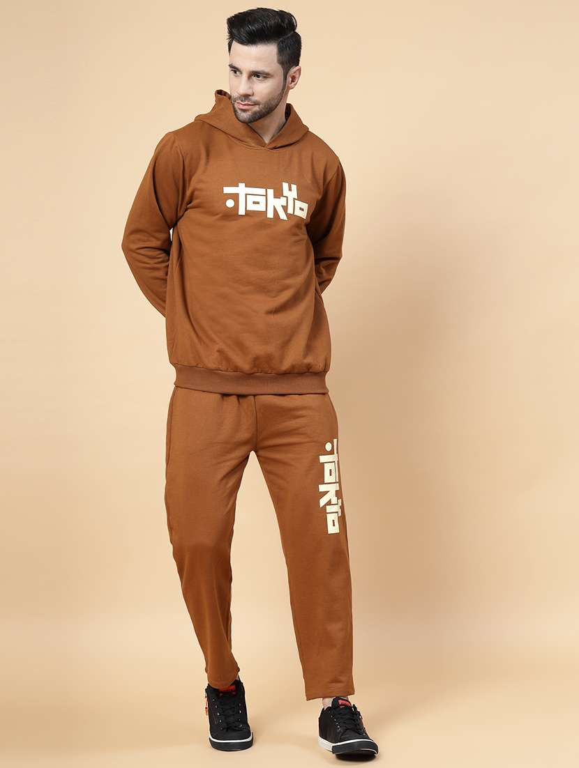 men regular fit full length track suit