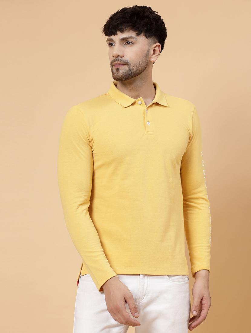 yellow cotton plain tshirt - 21143770 - Zoom Image - 0