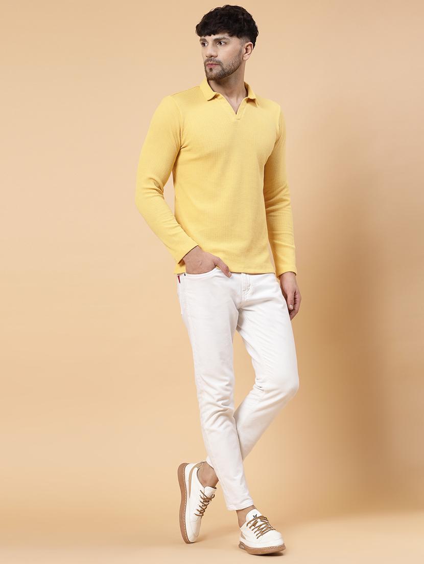 yellow cotton plain tshirt - 21143775 - Standard Image - 5