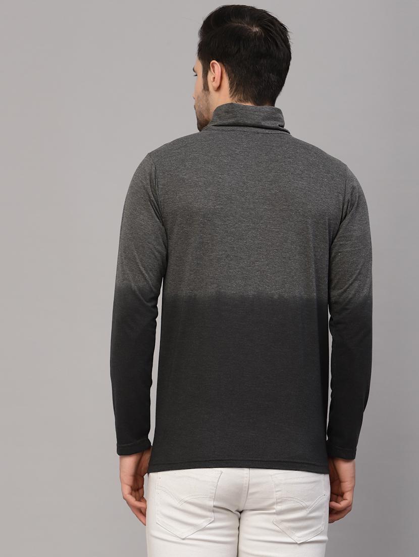 men high neck color block t-shirt - 21143789 - Standard Image - 3