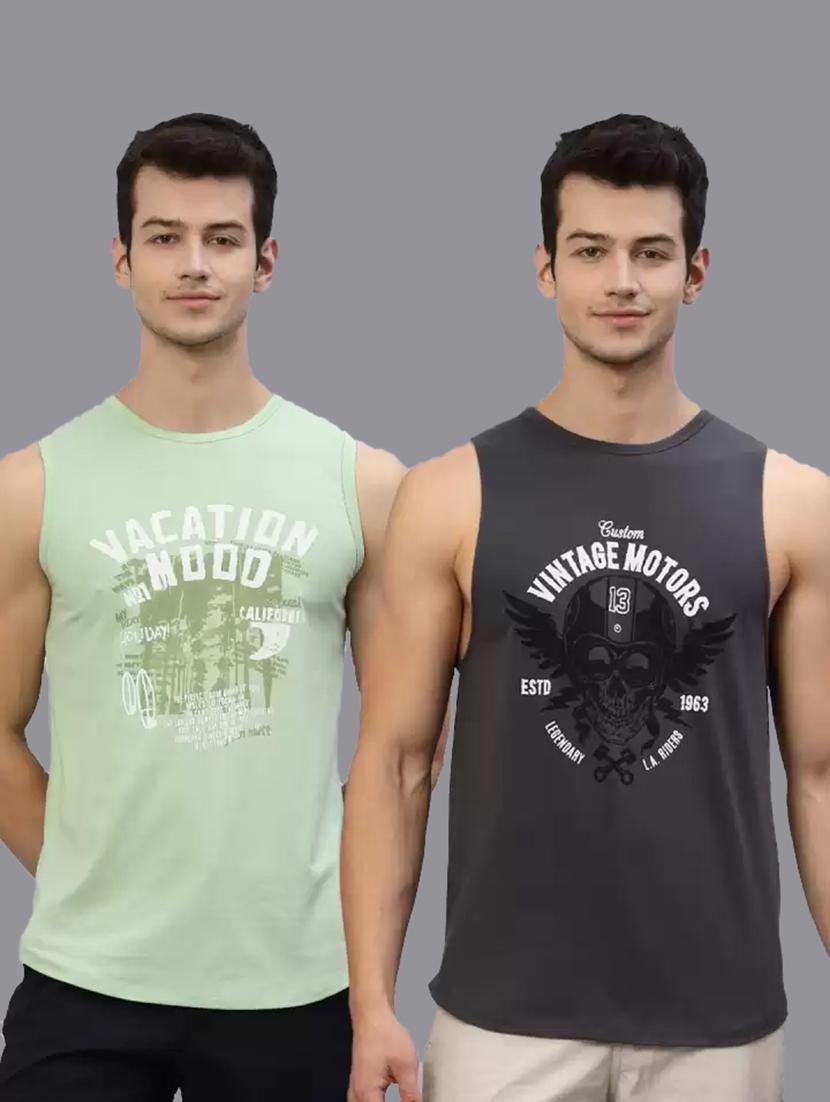 pack of 2 printed vest - 21143820 - Zoom Image - 0