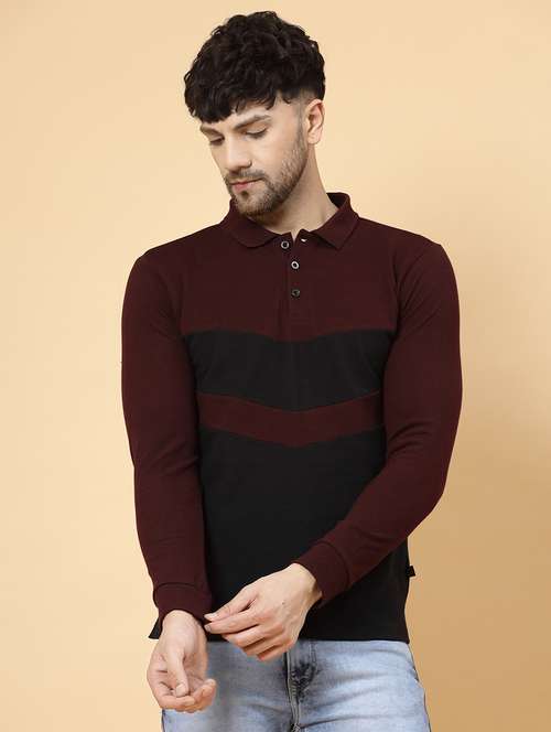 men color block polo t-shirt - 21143832 - Standard Image - 0