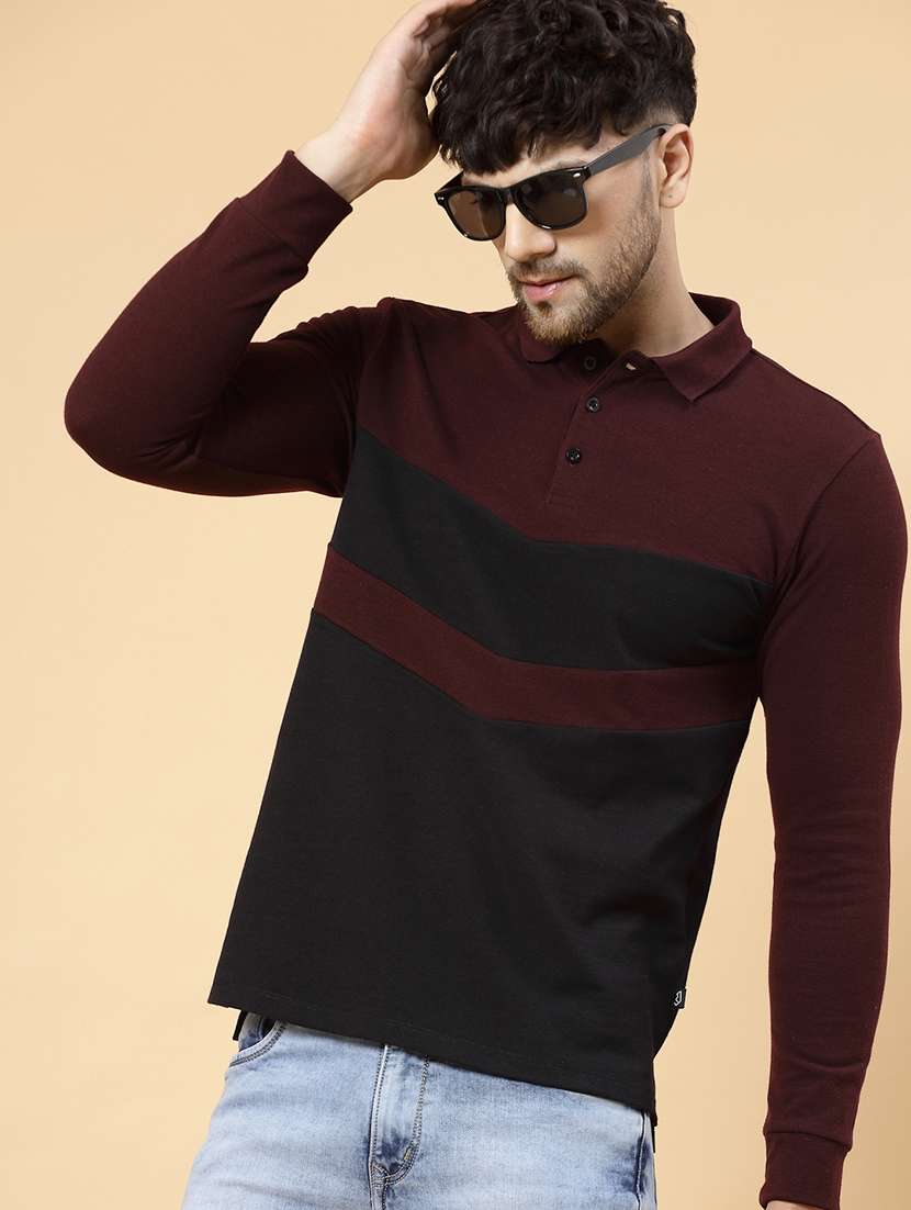 Men Color Block Polo T Shirt