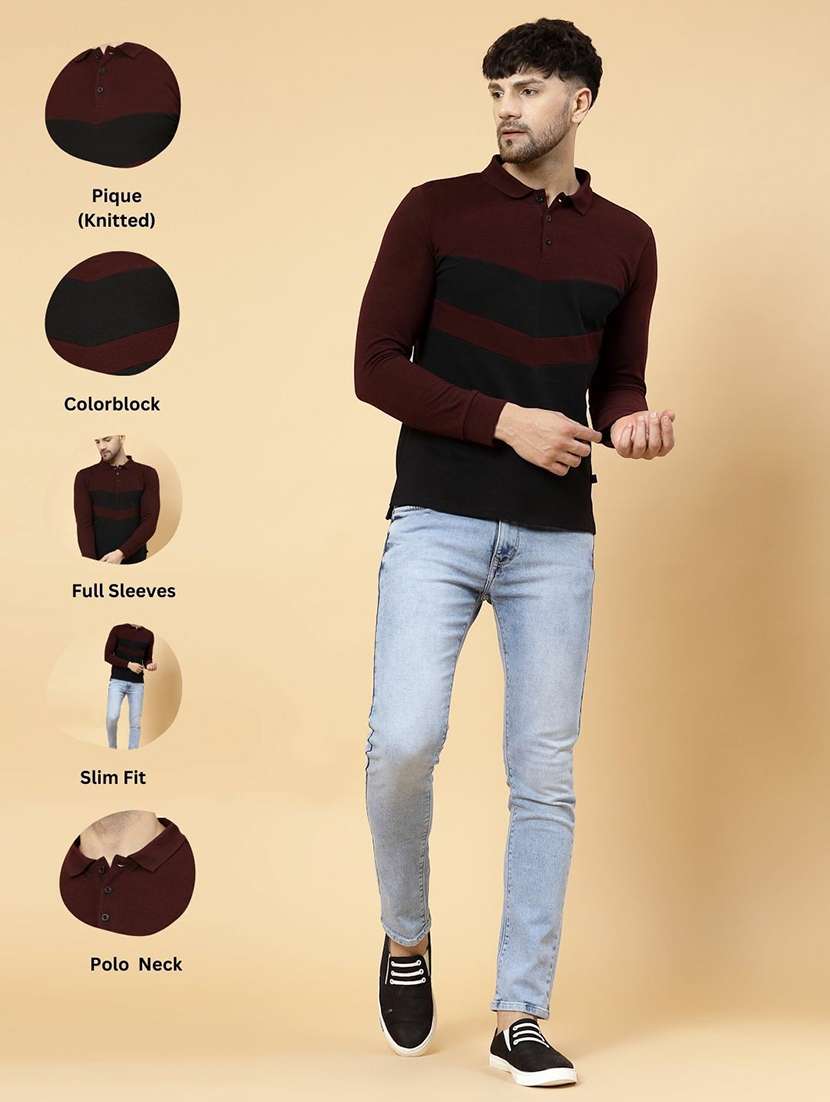 men color block polo t-shirt - 21143832 - Standard Image - 5