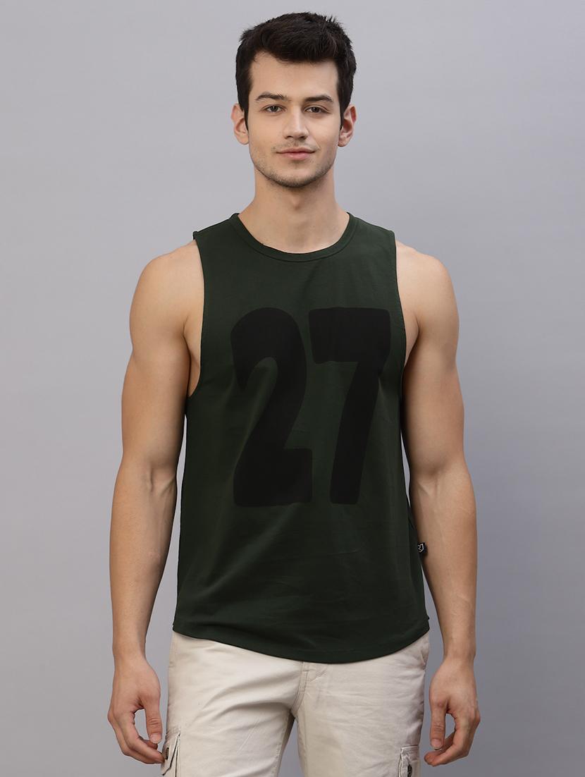 men printed sleeveless vest - 21143890 -  Zoom Image - 0