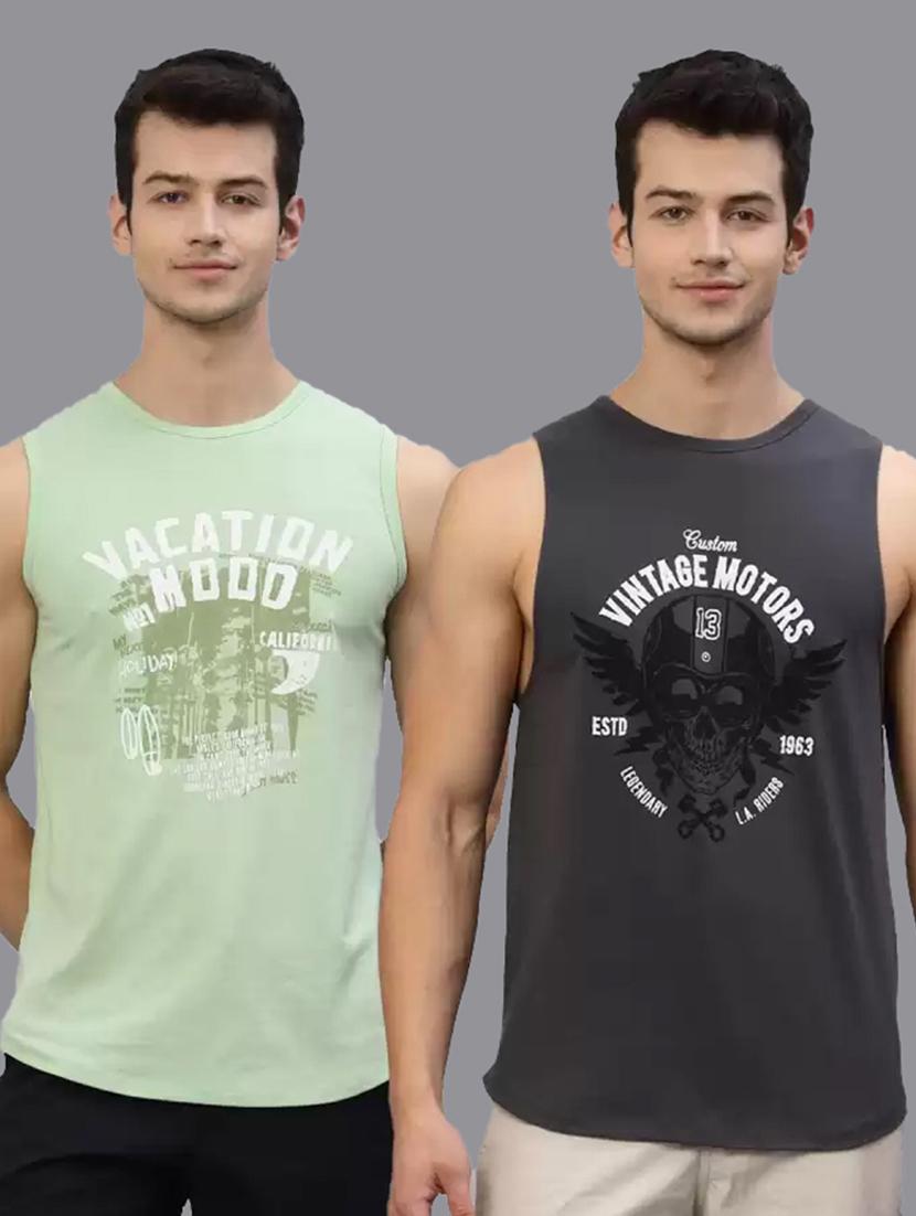pack of 2 printed vest - 21143899 - Zoom Image - 0