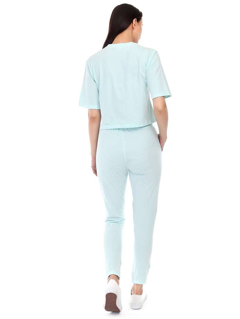women light blue t-shirt & jogger co-ords - 21143934 -  Standard Image - 3