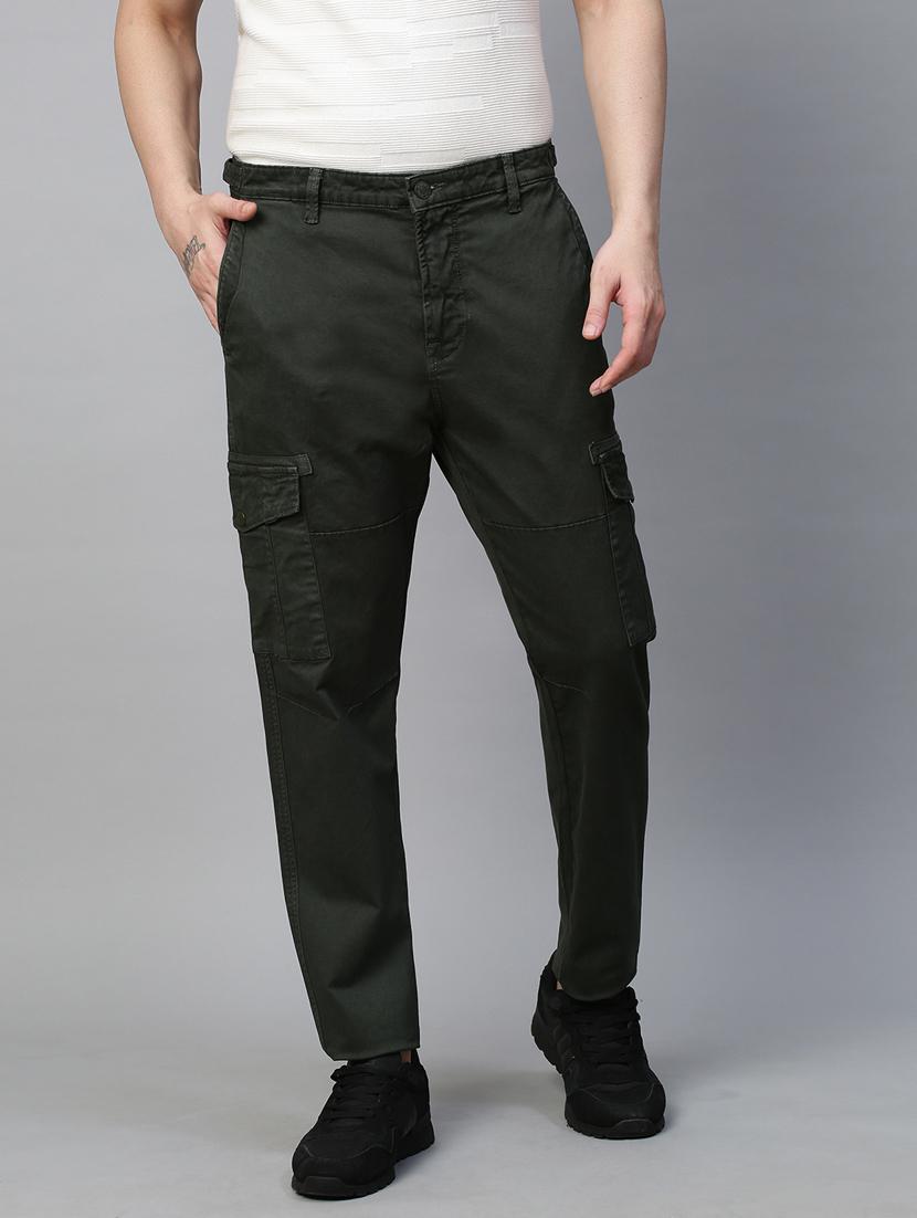 solid green casual cargo trouser - 21143942 - Zoom Image - 0