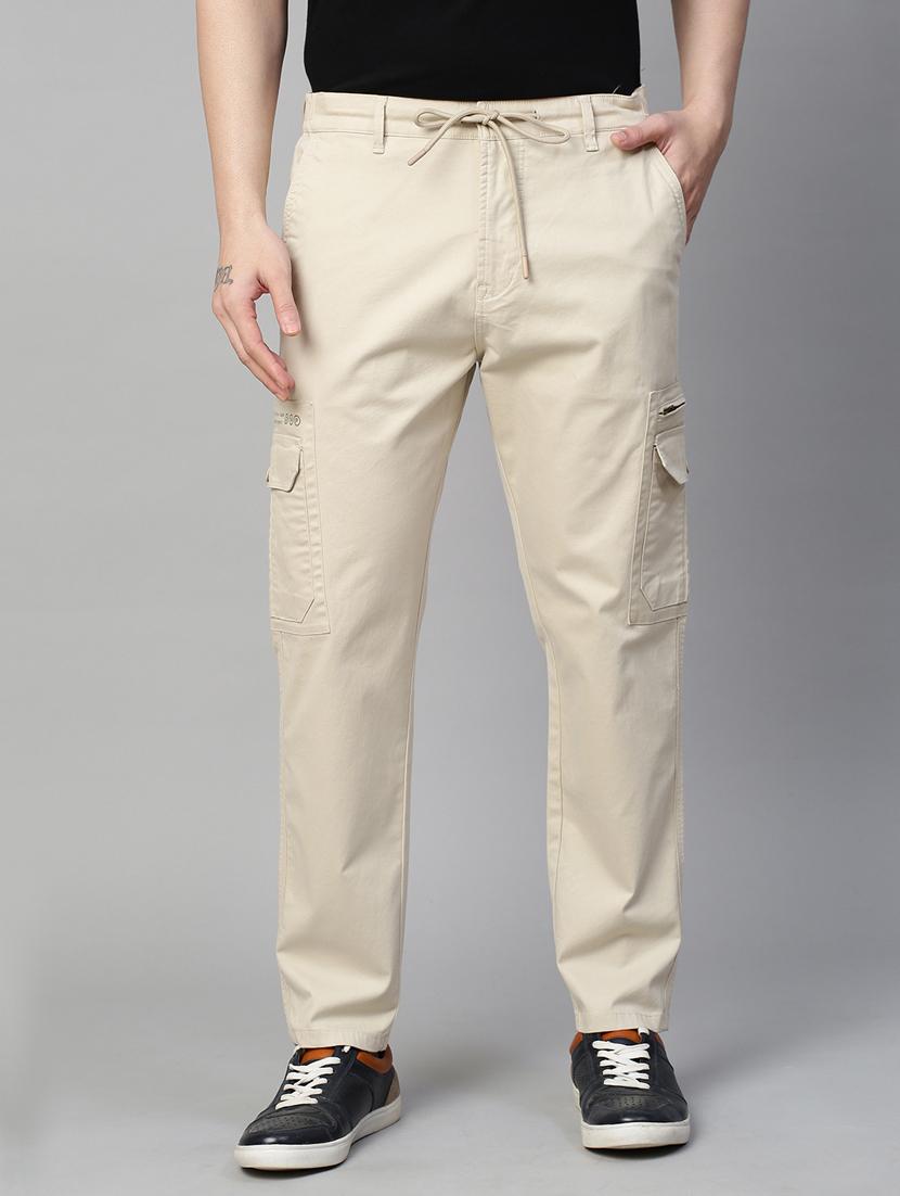 men solids cargos trousers - 21143944 - Zoom Image - 0