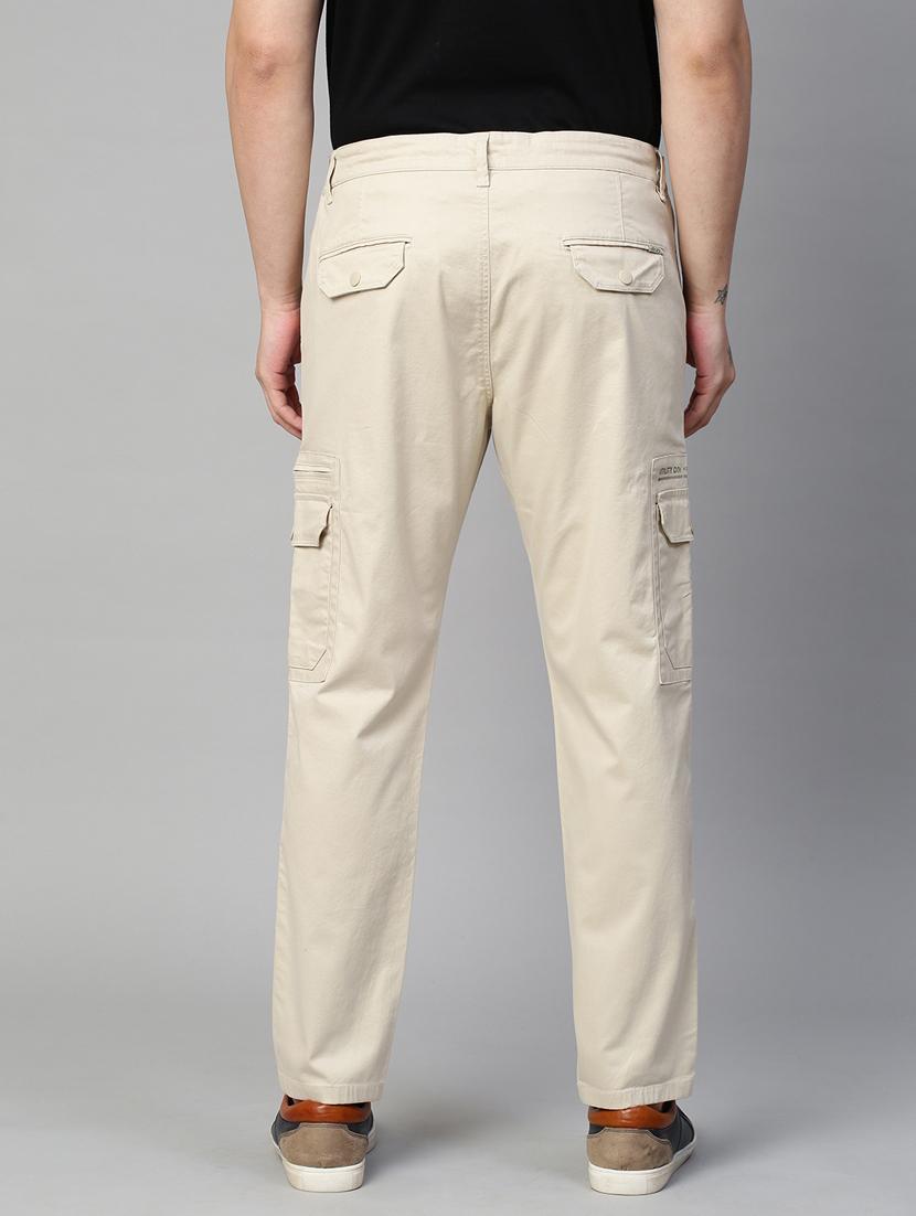men solids cargos trousers - 21143944 - Standard Image - 3