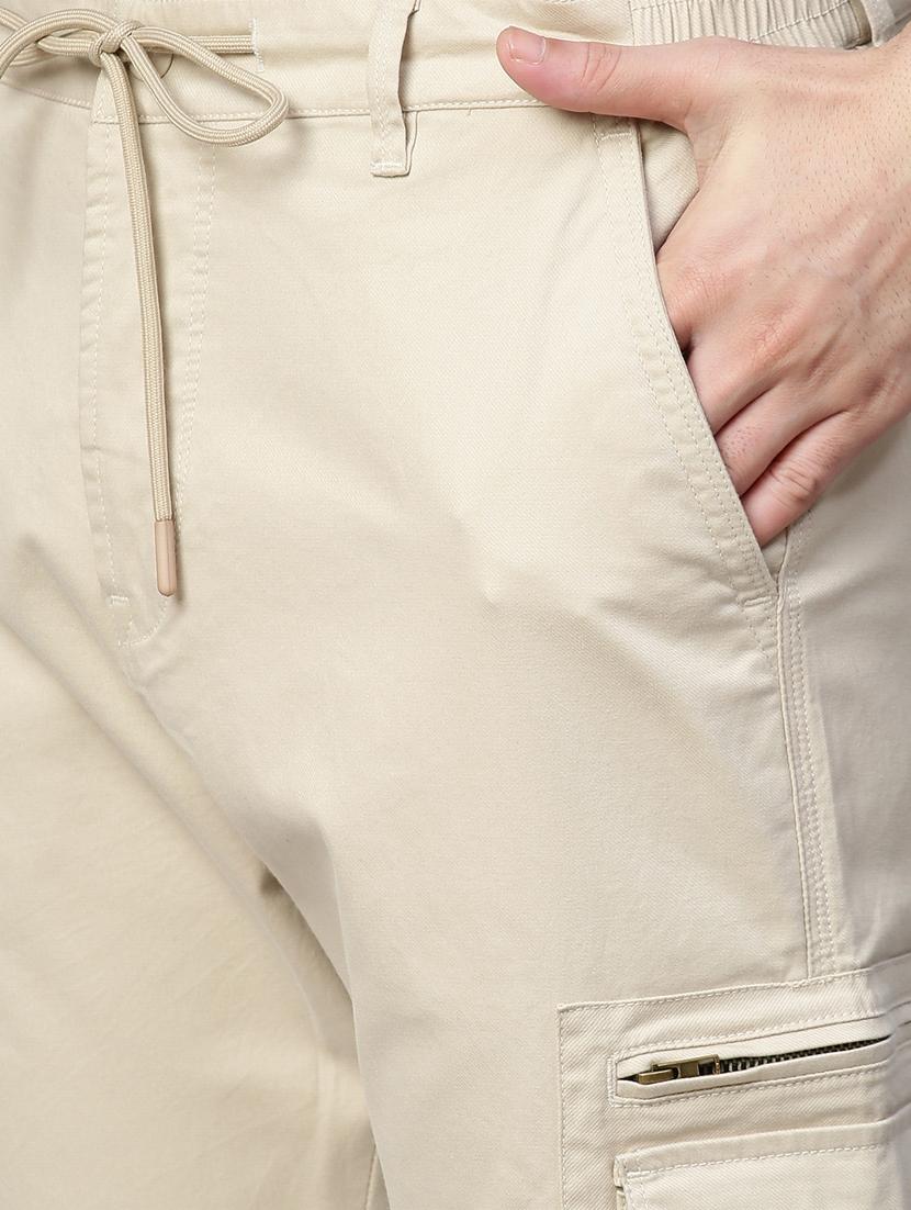 men solids cargos trousers - 21143944 - Standard Image - 5