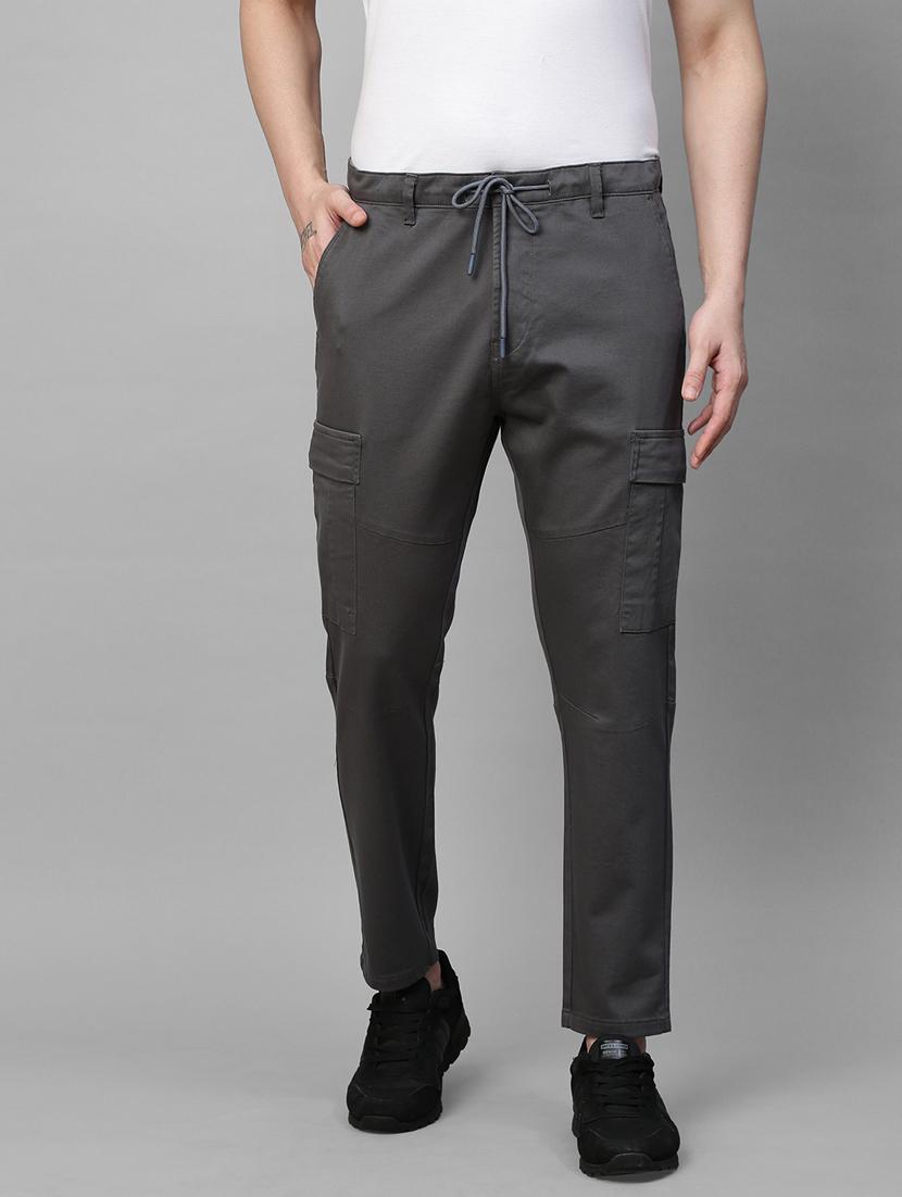 men solids cargos casual trouser - 21143953 - Zoom Image - 0