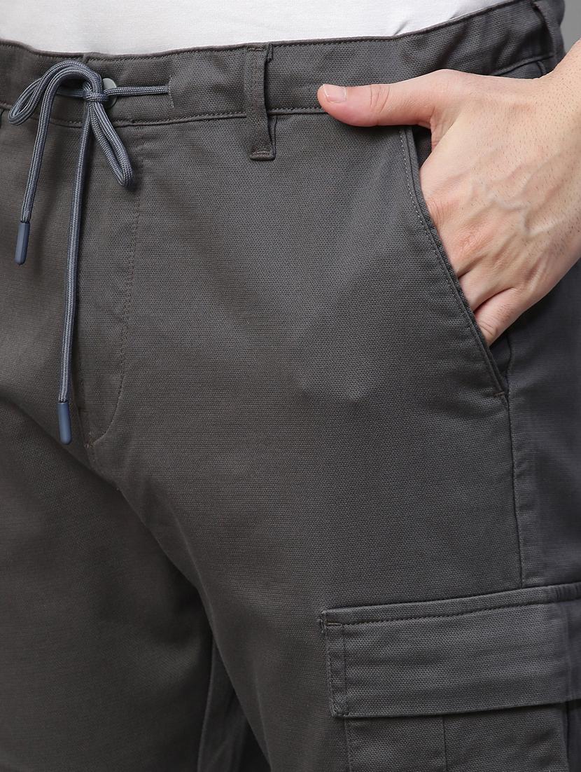 men solids cargos casual trouser - 21143953 - Standard Image - 5