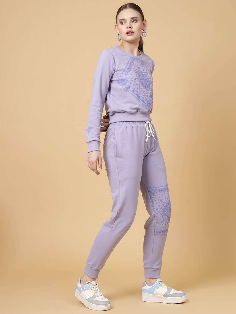 women printed jogger & t-shirt co-ord set - 21144007 -  Standard Image - 3