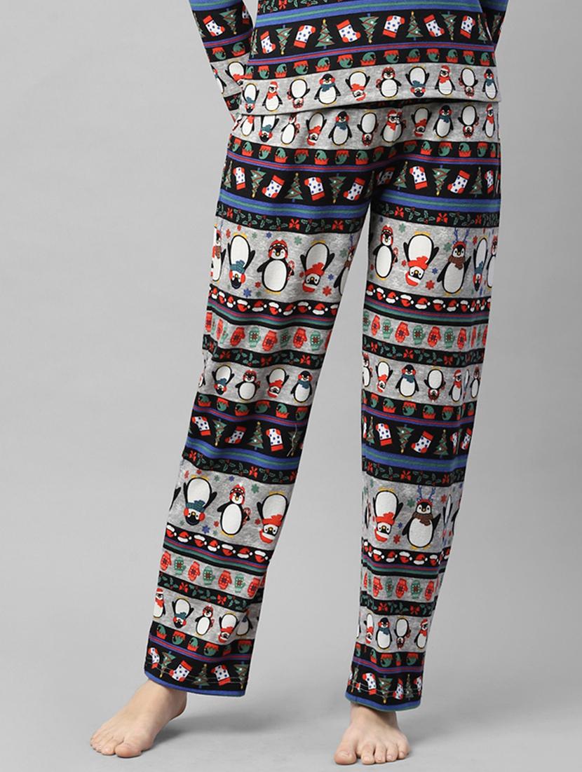 grey cotton printed pajama - 21144561 - Zoom Image - 0