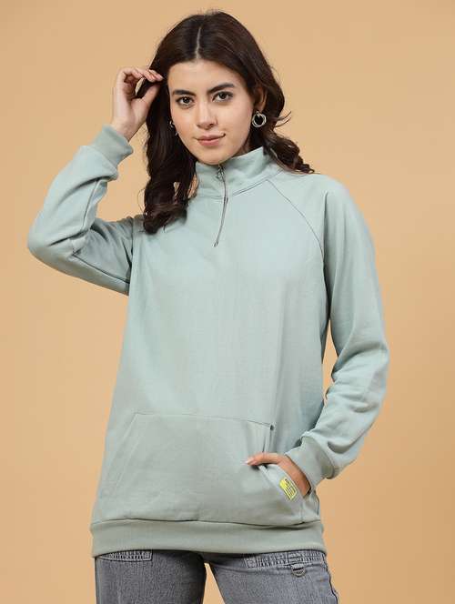 neo mint fleece back print sweatshirt - 21144578 -  Standard Image - 0