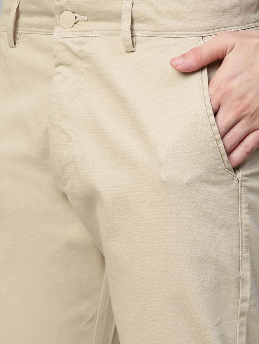 men solids flat front casual trouser - 21144918 - Standard Image - 5