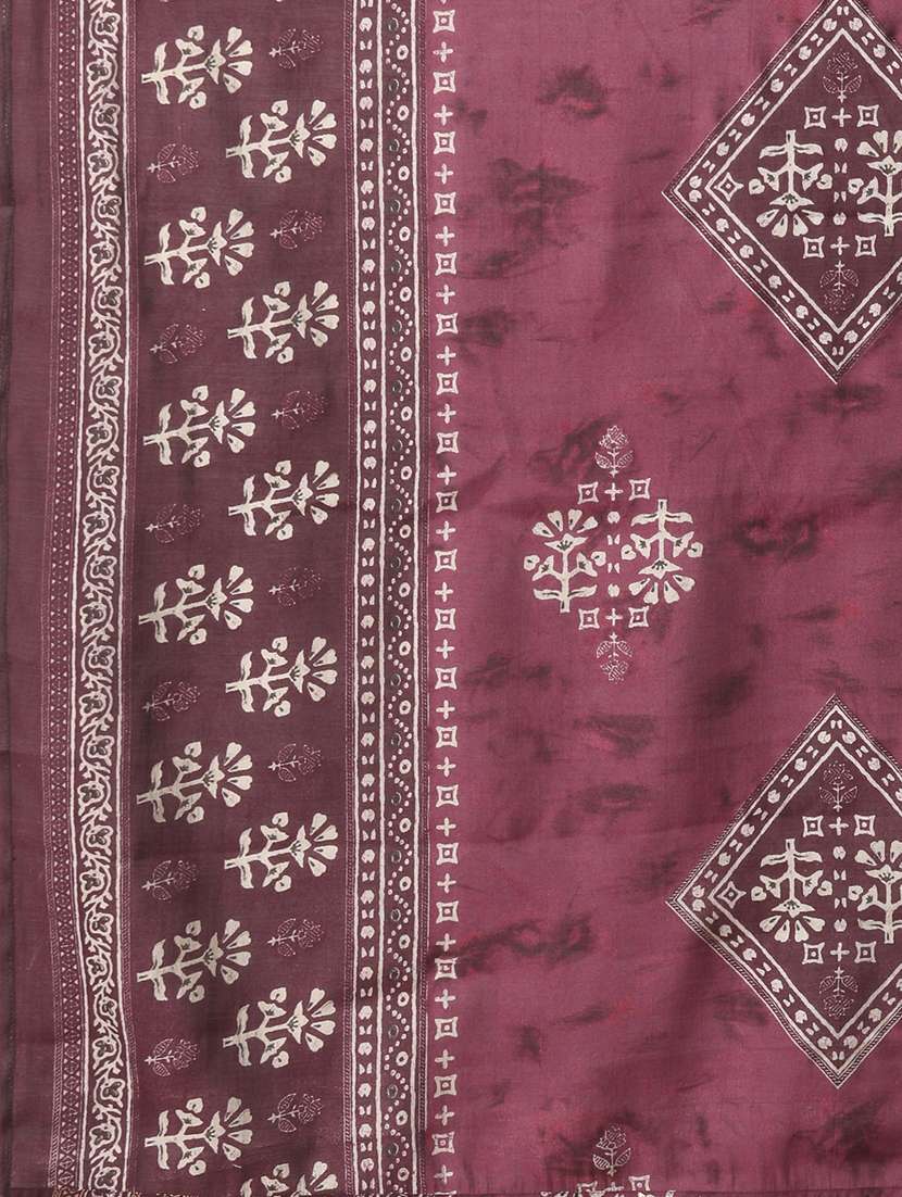 globus women black allover floral printed mandarin collar a-line kurta with narrow pants - 21144988 - Standard Image - 5