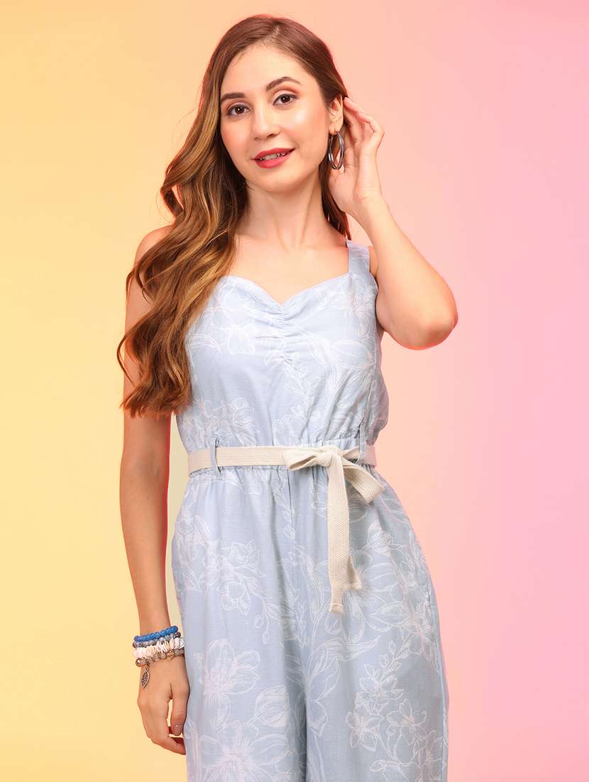 blue floral printed jumpsuit - 21145017 -  Standard Image - 3