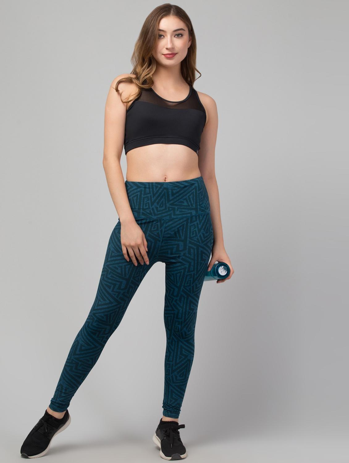 green printed sports track pant - 21145071 - Standard Image - 3