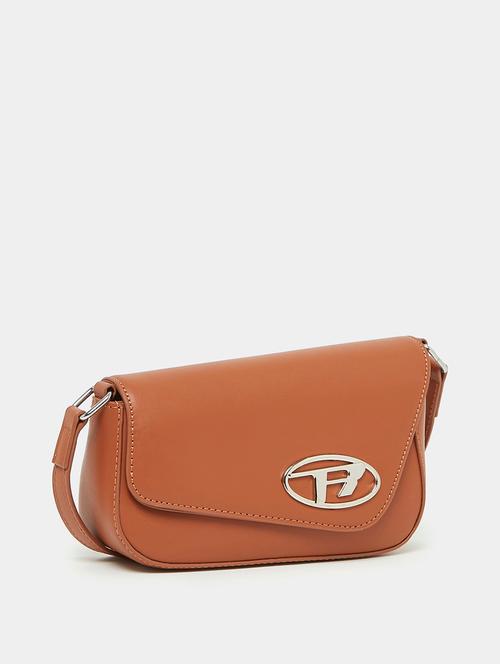 women brown polyester solids sling bag - 21145178 - Standard Image - 0