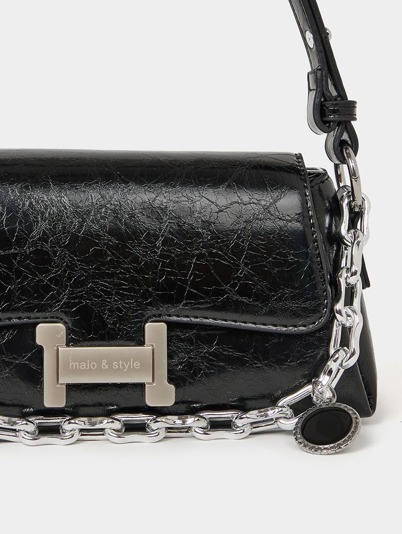 black textured handbag - 21145180 - Standard Image - 3