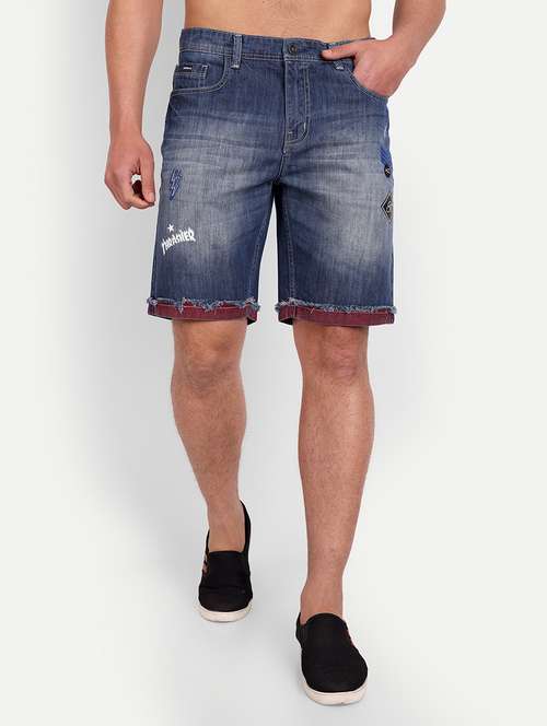 men blue denim shorts - 21145239 -  Standard Image - 0