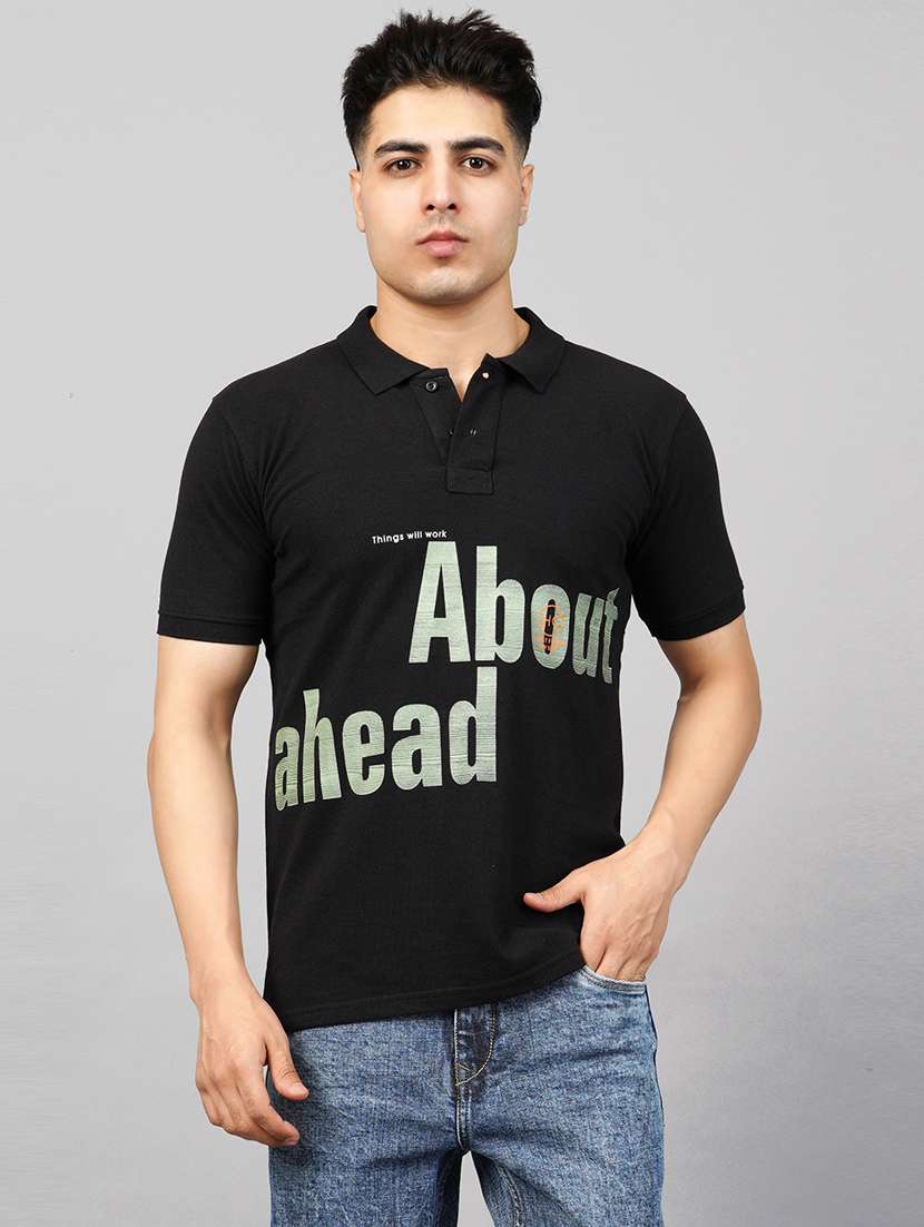 men short sleeves polo neck t-shirt