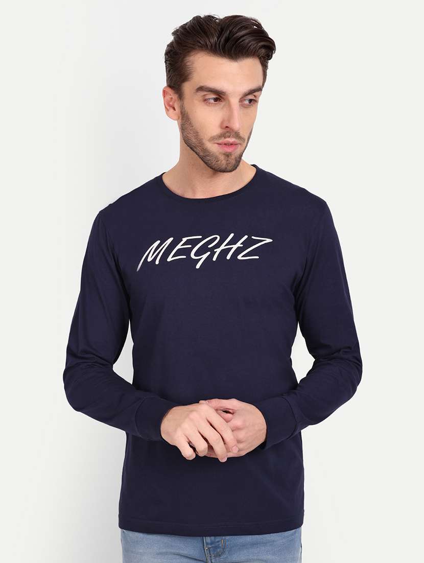 men long sleeves round neck t-shirt