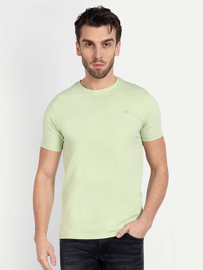 men solid round neck t-shirt - 21145303 -  Zoom Image - 0