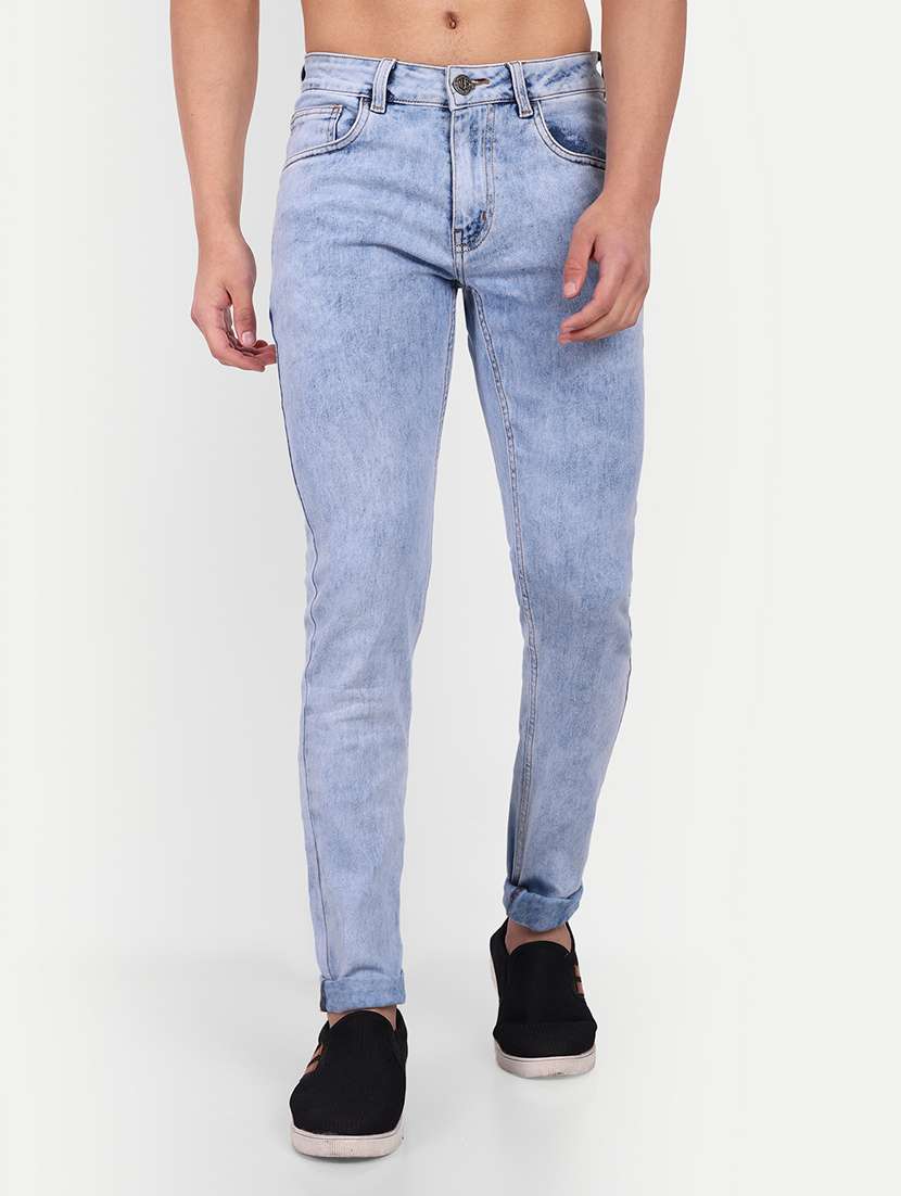 solid light blue denim jeans - 21145344 -  Zoom Image - 0