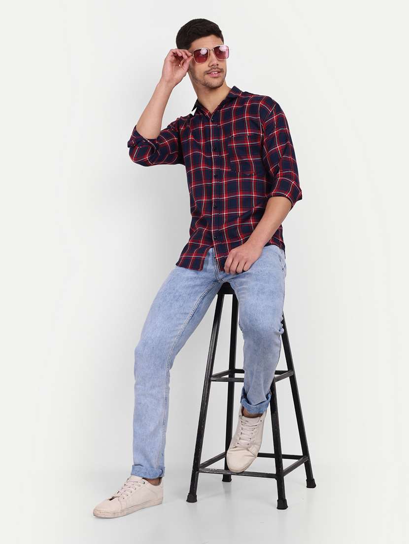solid light blue denim jeans - 21145344 - Standard Image - 3