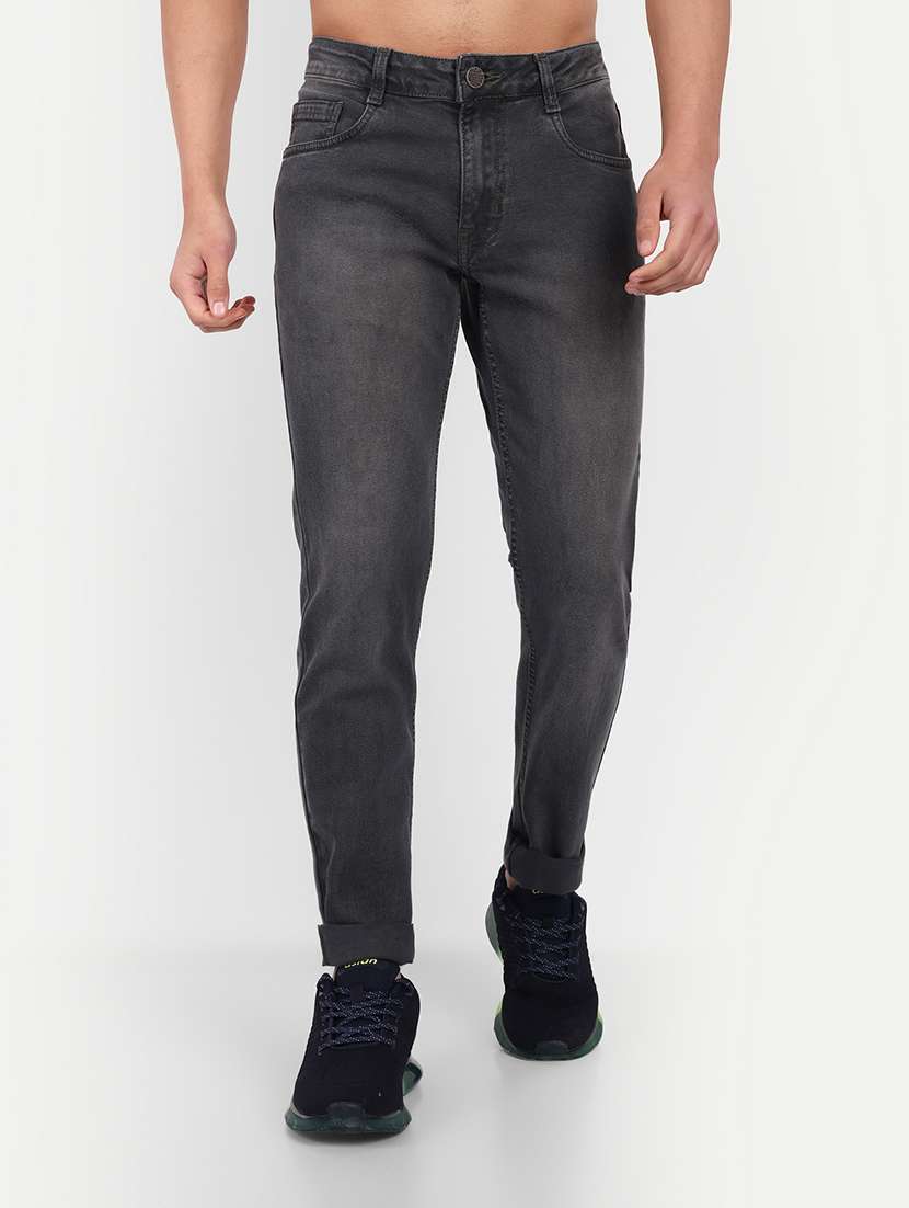 solid grey denim jeans - 21145351 - Zoom Image - 0
